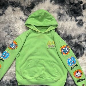 Chrome Hearts Lime Green Graphic Hoodie